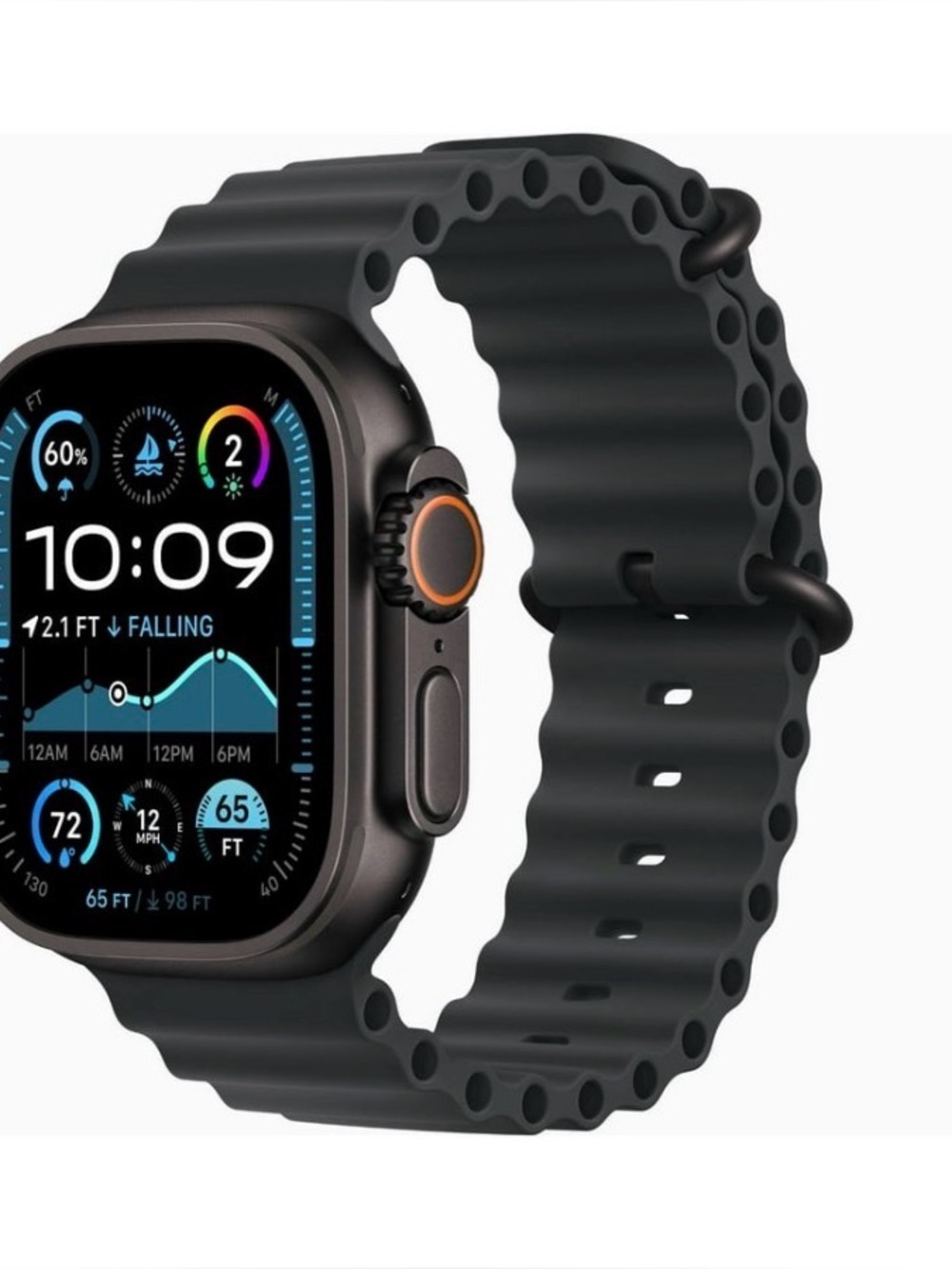 Apple Watch Ultra 2 49mm Black Ti Black Ocean Band